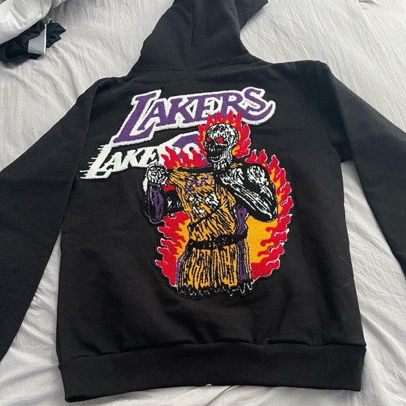 Warren Lotas 🐍 Kobe Bryant Chenille Patch Zip-Up Hoodie